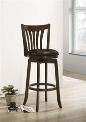 Lambert Pub Height Swivel Bar Stool with Upholstered Seat Dark Cherry - 182509