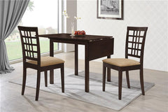 Kelso 3-piece Drop Leaf Dining Set Cappuccino and Tan - 190821-S3