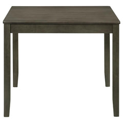 Parkwood 5-piece Dining Set with Square Table and Slat Back Side Chairs Charcoal Grey and Black - 150410