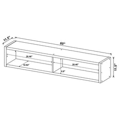 Lewes 4-piece 60" TV Entertainment Center Cappuccino - 700881-S4