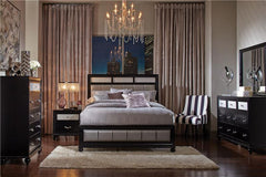Barzini 4-piece Eastern King Bedroom Set Black - 200891KE-S4