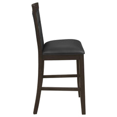 Prentiss Upholstered Counter Height Chair (Set of 2) Black and Cappuccino - 193109