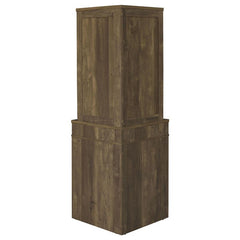 Alviso Corner Bar Cabinet with Stemware Rack Rustic Oak - 182303