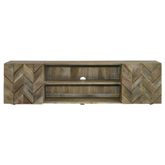 Keese 2-door Wood 70" TV Stand Media Console Mango Brown - 702333