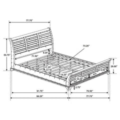 Elk Grove California King Storage Sleigh Bed Vintage Bourbon - 203891KW