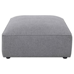 Jennifer Square Upholstered Ottoman Grey - 551596