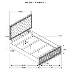 Eleanor Wood Queen Panel Bed White - 223561Q