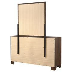 Brandon 6-drawer Dresser with Mirror Medium Warm Brown - 205323M