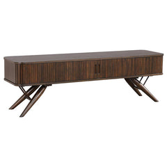 Valna Wood 71" TV Stand with Sliding Doors Walnut - 701713