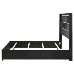 Blacktoft Wood Queen Panel Bed Black - 207101Q