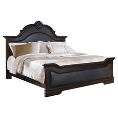 Cambridge Wood Queen Panel Bed Cappuccino - 203191Q