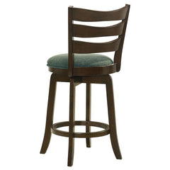Murphy Ladder Back Counter Height Swivel Bar Stool Dark Cherry and Hunter Green - 181378