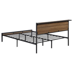 Ricky Metal Queen Panel Bed Light Oak - 302144Q