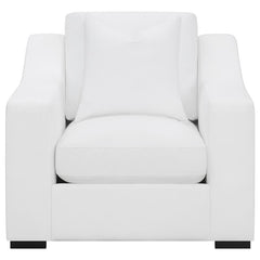 Ashlyn 3-piece Upholstered Sloped Arm Sofa Set White - 509891-S3