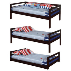 Sandler Wood Twin Triple Bunk Bed Cappuccino - 400302