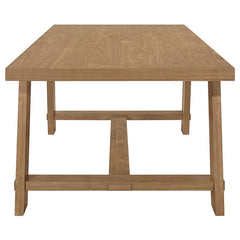 Sharon 5-piece Rectangular Trestle Base Dining Table Set Blue and Brown - 104171-S5