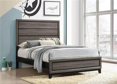 Watson Wood Full Panel Bed Grey Oak - 212421F