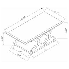Shelly Rectangular Engineered Wood Coffee Table Cappuccino - 703148