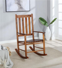Annie Slat Back Solid Wood Rocking Chair Golden Brown - 609457