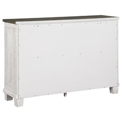 Lilith 4-piece Eastern King Bedroom Set Distressed White - 224471KE-S4