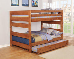 Wrangle Hill Wood Trundle with Bunkie Mattress Amber Wash - 400837