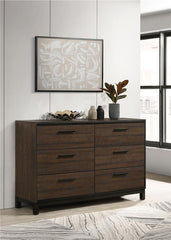 Edmonton 6-drawer Dresser Rustic Tobacco - 204353