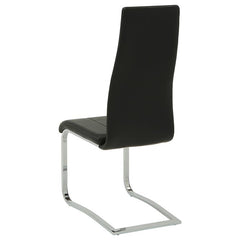 Montclair High Back Dining Chairs Black and Chrome (Set of 4) - 100515BLK