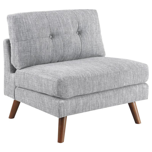 Churchill Upholstered Tufted Armless Chair Grey - 551302