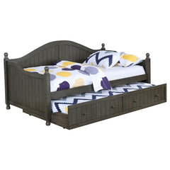 Julie Ann Wood Twin Daybed with Trundle Warm Grey - 301053