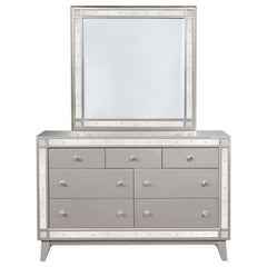 Leighton 7-drawer Dresser with Mirror Metallic Mercury - 204923M