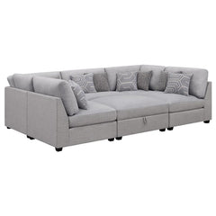Cambria 6-piece Upholstered Modular Sectional Sofa Grey - 551511-SET
