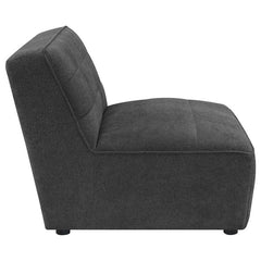 Sunny Upholstered Armless Chair Dark Charcoal - 552081