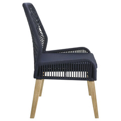 Nakia Woven Rope Dining Chairs Dark Navy (Set of 2) - 110034