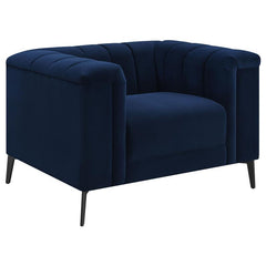 Chalet 3-piece Upholstered Tuxedo Arm Tufted Sofa Set Blue - 509211-S3