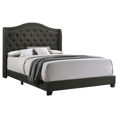 Sonoma Upholstered Eastern King Wingback Bed Grey - 310072KE