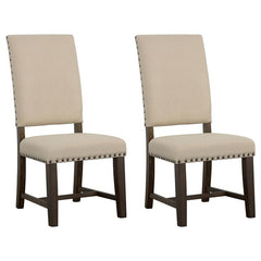 Twain Upholstered Side Chairs Beige (Set of 2) - 109143