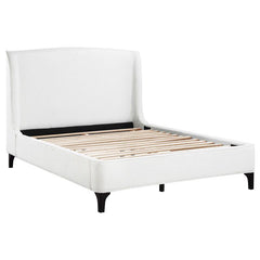 Mosby Upholstered Queen Wingback Bed Snow - 306020Q