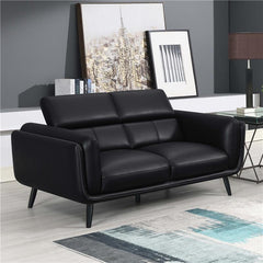 Shania Upholstered Low Back Loveseat Black - 509922