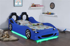 Cruiser Wood Twin LED Car Bed Blue - 400478
