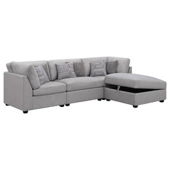 Cambria 4-piece Upholstered Modular Sectional Sofa Grey - 551511-S4A