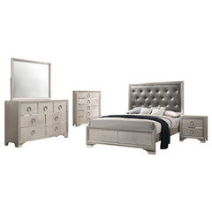Salford 5-piece Eastern King Bedroom Set Metallic Sterling - 222721KE-S5