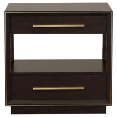 Durango 2-drawer Nightstand Smoked Peppercorn - 223262