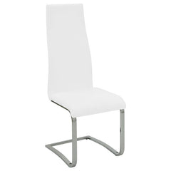 Montclair High Back Dining Chairs Black and Chrome (Set of 4) - 100515WHT