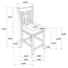 Lavon 5-piece Counter Height Dining Room Set Light Chestnut and Espresso - 105278-S5