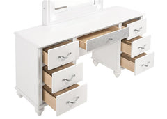 Barzini 7-drawer Vanity Set with Lighting White - 205897