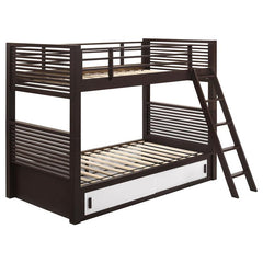 Oliver Wood Twin Over Twin Bunk Bed Java - 400736T
