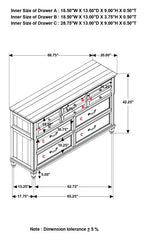 Avenue 8-drawer Dresser Weathered Grey - 224033