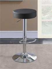 Ramses 29" Adjustable Bar Stool Chrome and Black - 102558