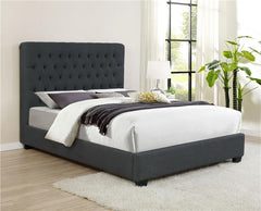 Chloe Upholstered Queen Panel Bed Charcoal - 300529Q