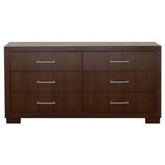 Jessica 5-piece California King LED Bedroom Set Cappuccino - 200711KW-S5P